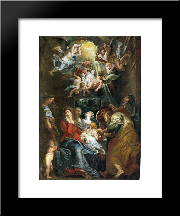 The Circumcision Of Christ 20x24 Black Modern Wood Framed Art Print Poster by Rubens, Peter Paul