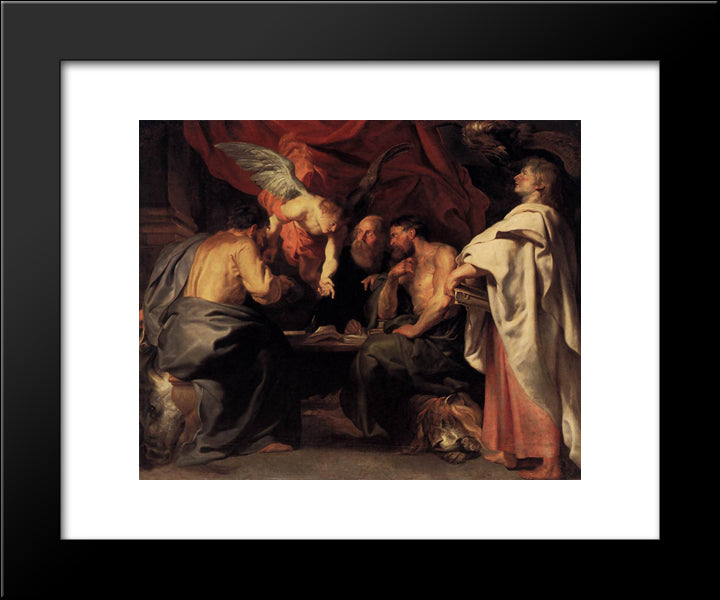 The Four Evangelists 20x24 Black Modern Wood Framed Art Print Poster by Rubens, Peter Paul