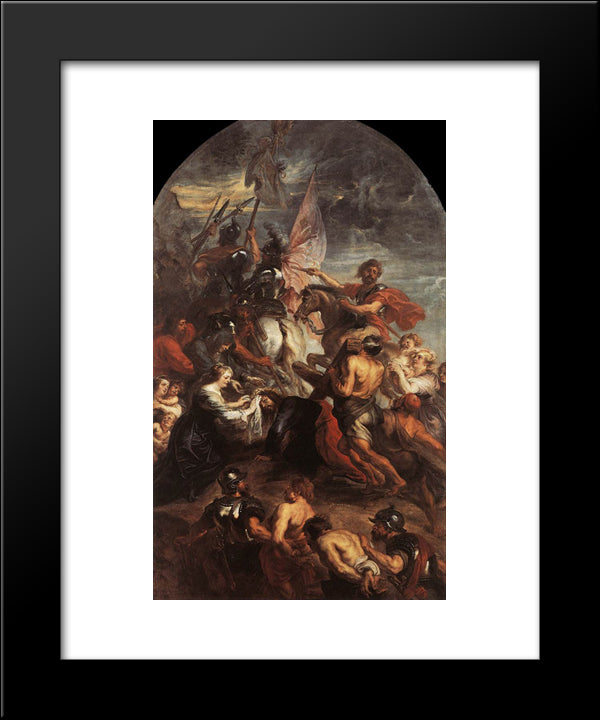 The Road To Calvary 20x24 Black Modern Wood Framed Art Print Poster by Rubens, Peter Paul