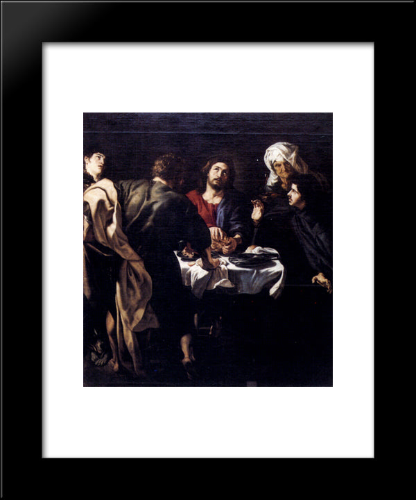 The Supper At Emmaus 20x24 Black Modern Wood Framed Art Print Poster by Rubens, Peter Paul