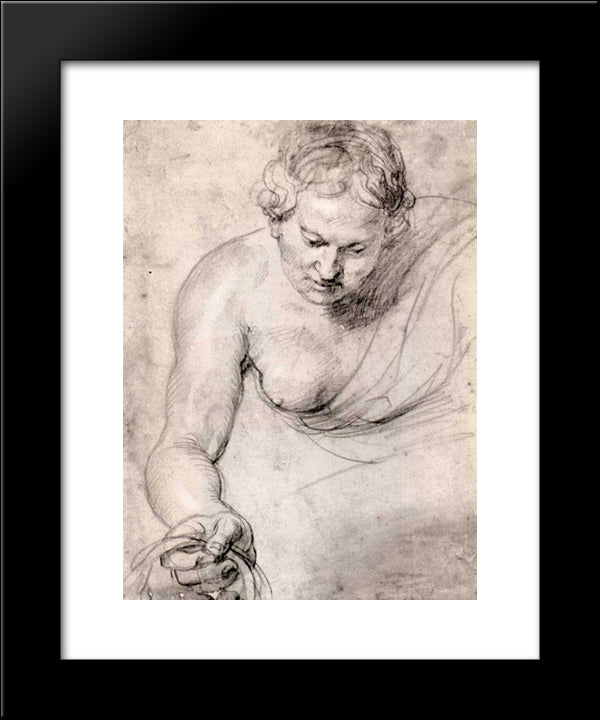 Woman 20x24 Black Modern Wood Framed Art Print Poster by Rubens, Peter Paul