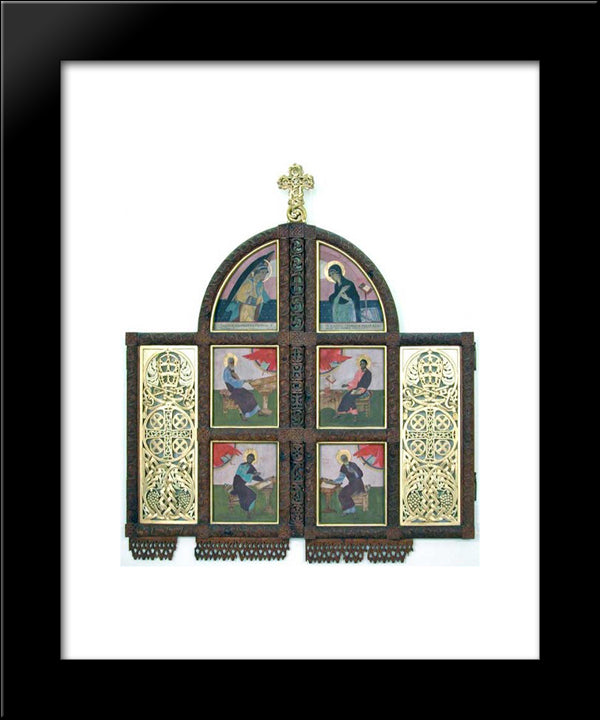 Iconostasis In The Holy Spirit Chapel Of The Greek Catholic Theological Seminary In Lviv (1920S) 20x24 Black Modern Wood Framed Art Print Poster by Kholodny (Elder), Petro