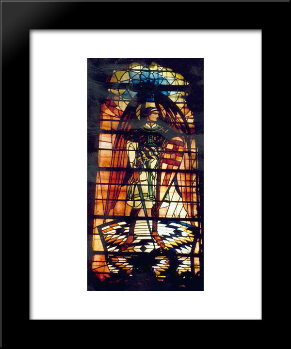 St Michael(Church Of The Assumption Of The Blessed Virgin Mary In Lviv, 1924) 20x24 Black Modern Wood Framed Art Print Poster by Kholodny (Elder), Petro