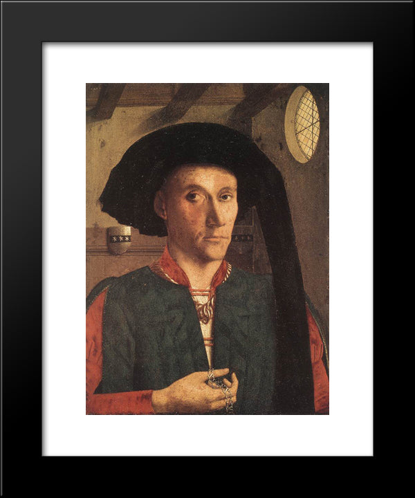 Edward Grimston 20x24 Black Modern Wood Framed Art Print Poster by Christus, Petrus