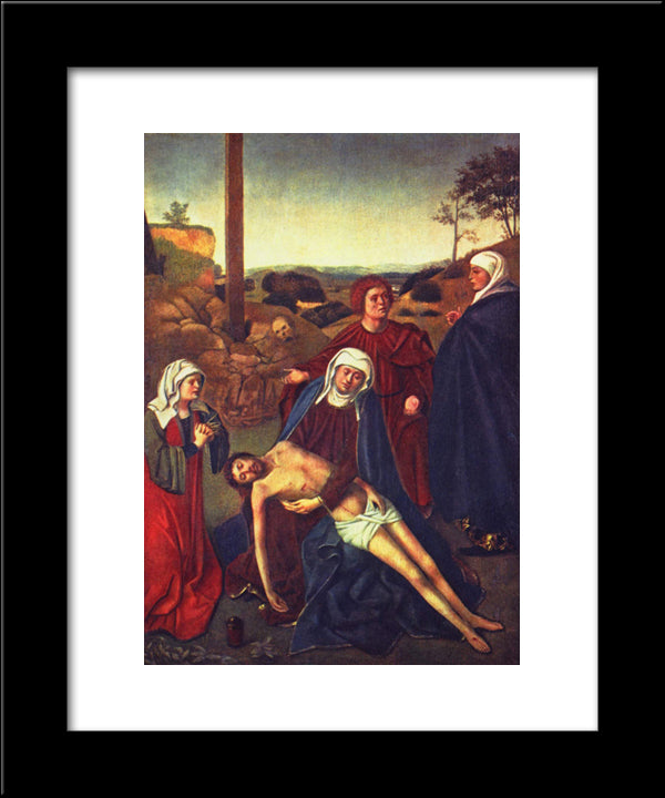 The Lamentation 20x24 Black Modern Wood Framed Art Print Poster by Christus, Petrus