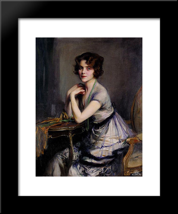 Portrait Of A Lady 20x24 Black Modern Wood Framed Art Print Poster by Laszlo, Philip de