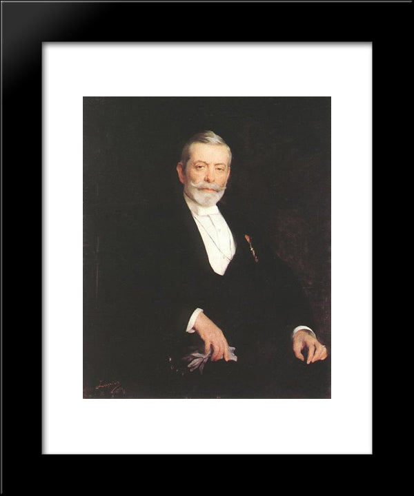 Portrait Of Ignaz Wechselmann 20x24 Black Modern Wood Framed Art Print Poster by Laszlo, Philip de