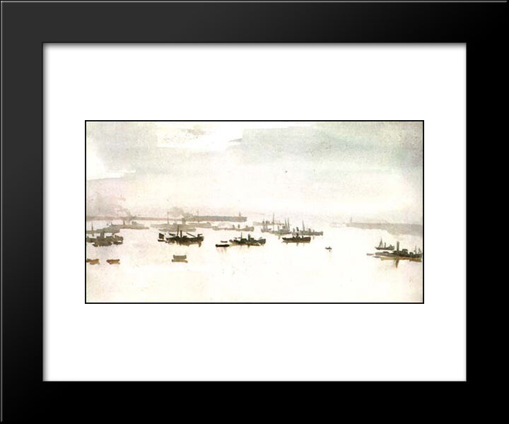 Minesweepers At Dover 20x24 Black Modern Wood Framed Art Print Poster by Steer, Philip Wilson