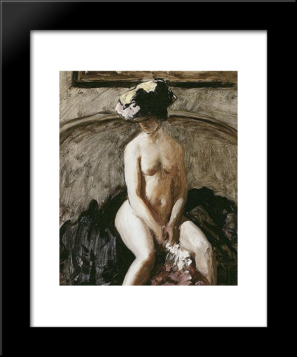 The Black Hat 20x24 Black Modern Wood Framed Art Print Poster by Steer, Philip Wilson
