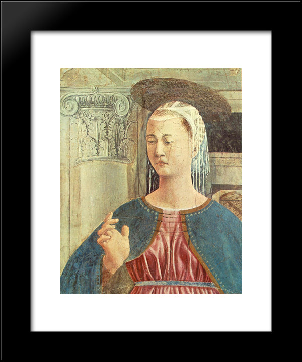 Annunciation (Detail) 20x24 Black Modern Wood Framed Art Print Poster by Piero, della Francesca