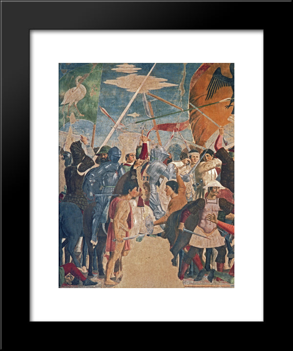 Battle Between Heraclius And Chosroes (Detail) 20x24 Black Modern Wood Framed Art Print Poster by Piero, della Francesca