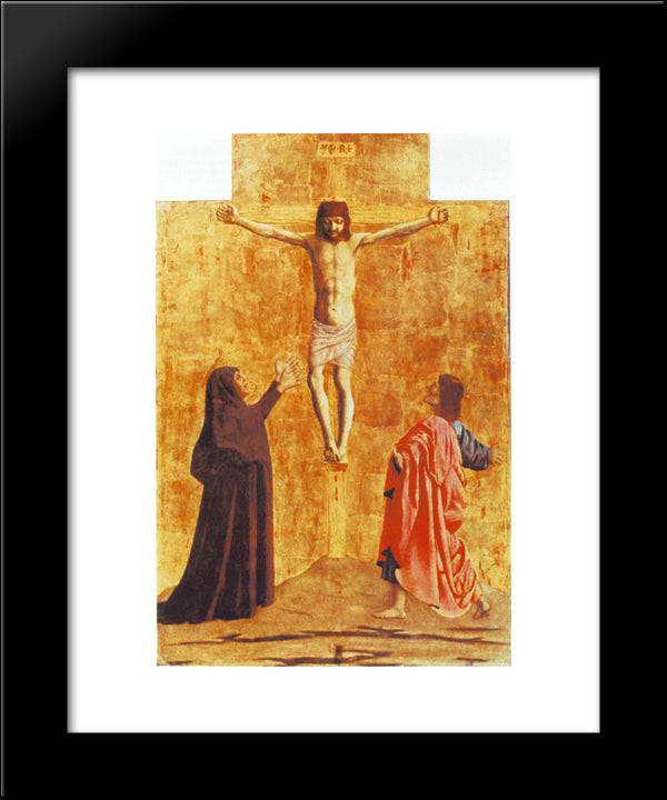 Crucifixion 20x24 Black Modern Wood Framed Art Print Poster by Piero, della Francesca