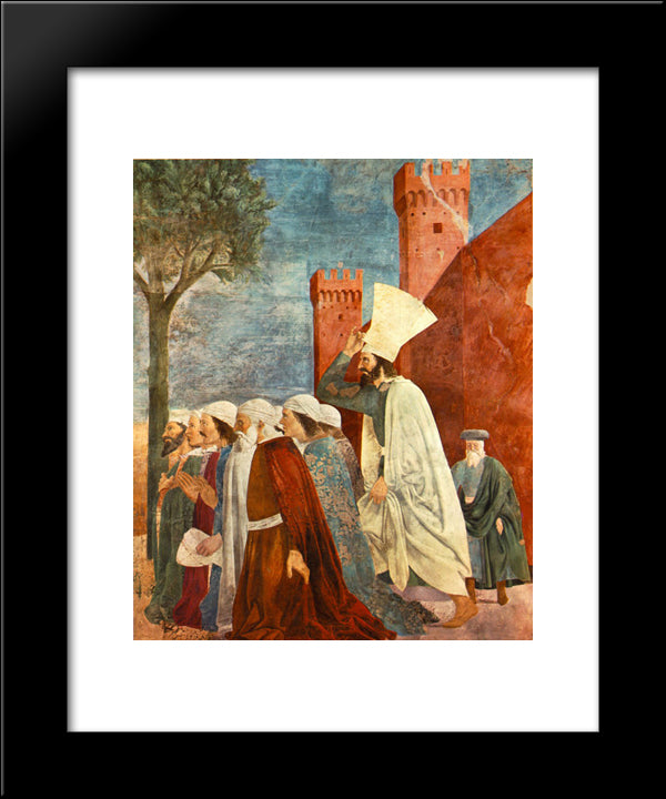 Heraclius Restores The Cross To Jerusalem 20x24 Black Modern Wood Framed Art Print Poster by Piero, della Francesca