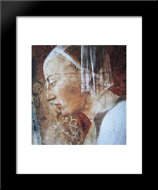 Queen Of Sheba 20x24 Black Modern Wood Framed Art Print Poster by Piero, della Francesca