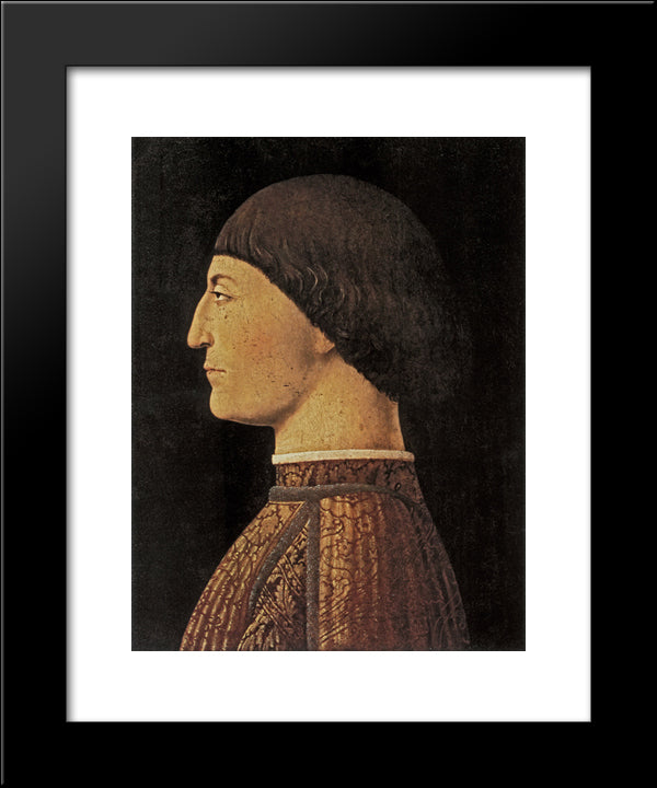 Sigismondo Malatesta 20x24 Black Modern Wood Framed Art Print Poster by Piero, della Francesca