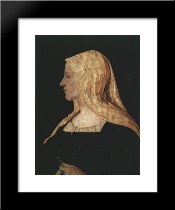 A Woman 20x24 Black Modern Wood Framed Art Print Poster by Cosimo, Piero di