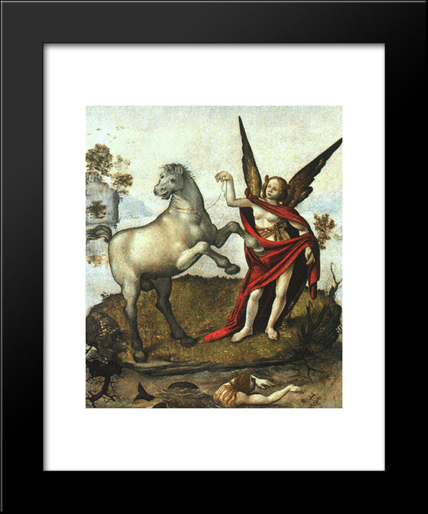 Allegory 20x24 Black Modern Wood Framed Art Print Poster by Cosimo, Piero di
