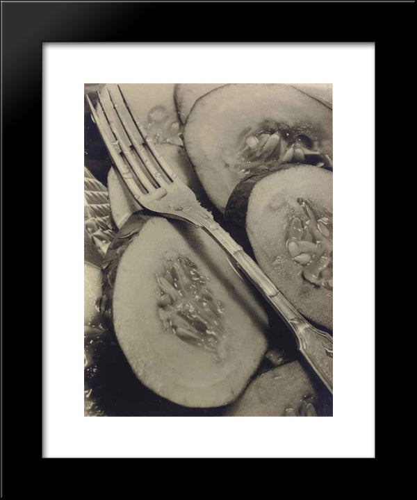 Cucumbers (Concombres) 20x24 Black Modern Wood Framed Art Print Poster by Dubreuil, Pierre