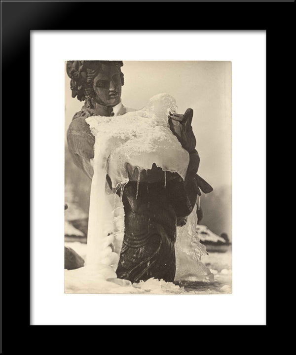 Frozen Fountain 20x24 Black Modern Wood Framed Art Print Poster by Dubreuil, Pierre