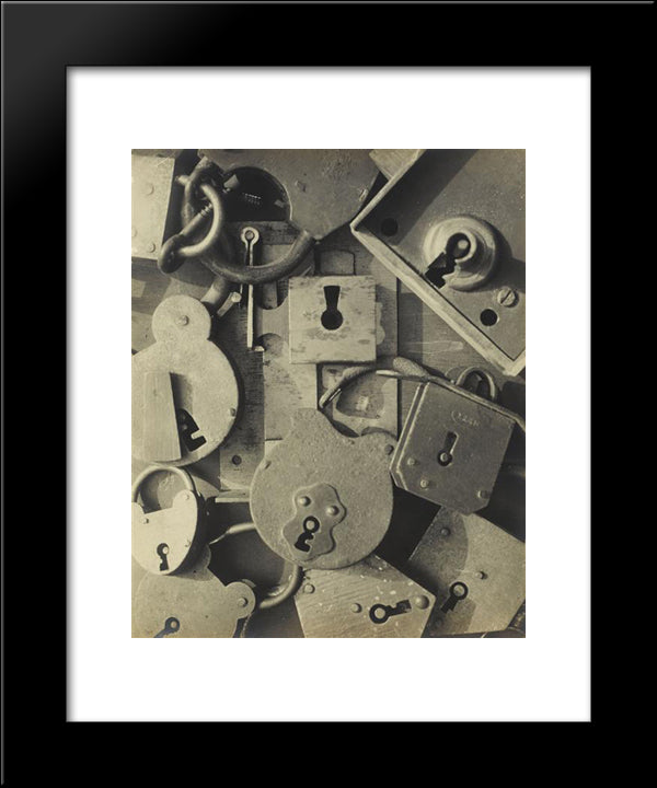Lines Meeting 20x24 Black Modern Wood Framed Art Print Poster by Dubreuil, Pierre