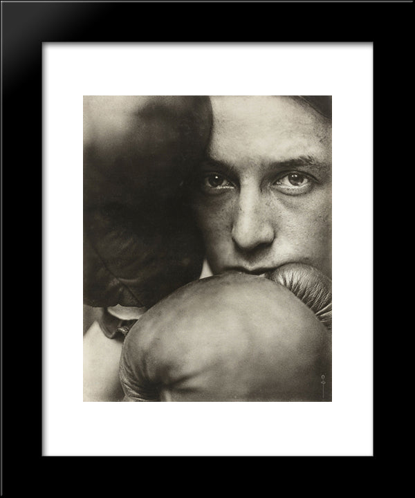 The First Round 20x24 Black Modern Wood Framed Art Print Poster by Dubreuil, Pierre