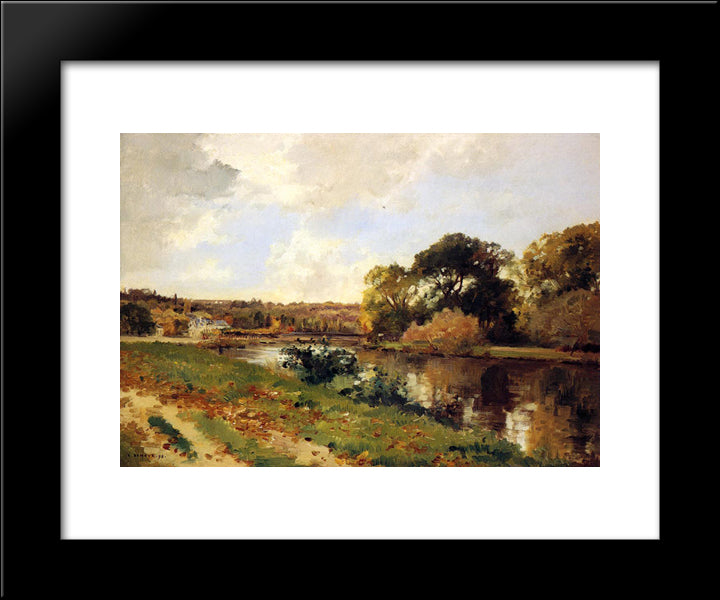 Autumn Landscape 20x24 Black Modern Wood Framed Art Print Poster by Damoye, Pierre Emmanuel