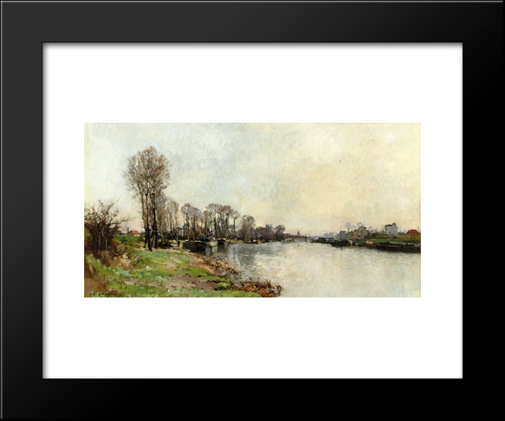Banks Of The River 20x24 Black Modern Wood Framed Art Print Poster by Damoye, Pierre Emmanuel