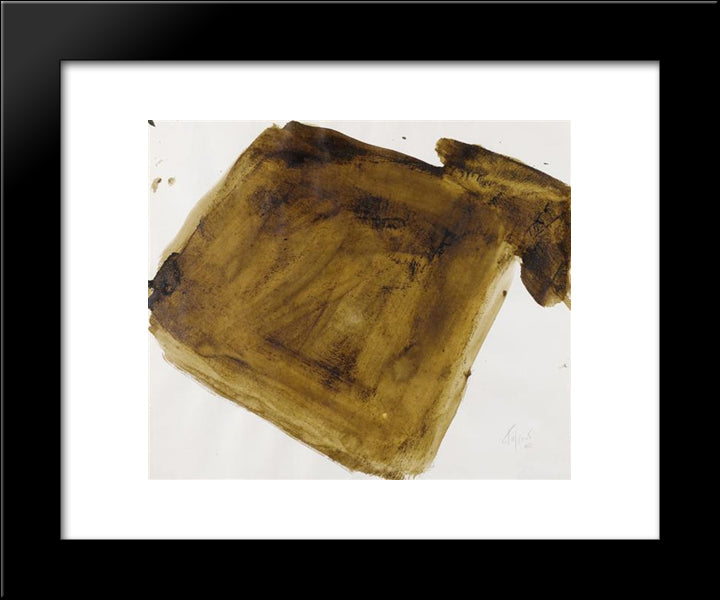 Brown Composition 20x24 Black Modern Wood Framed Art Print Poster by Tal Coat, Pierre