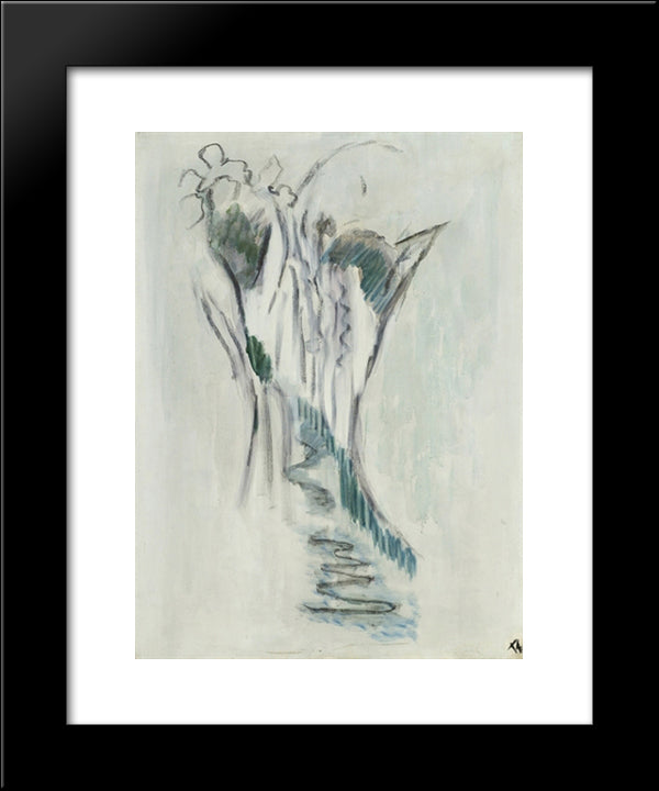 Cascade (Eau Coulant Entre Rochers) 20x24 Black Modern Wood Framed Art Print Poster by Tal Coat, Pierre