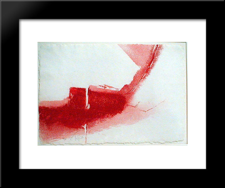 Chemin Vif 20x24 Black Modern Wood Framed Art Print Poster by Tal Coat, Pierre