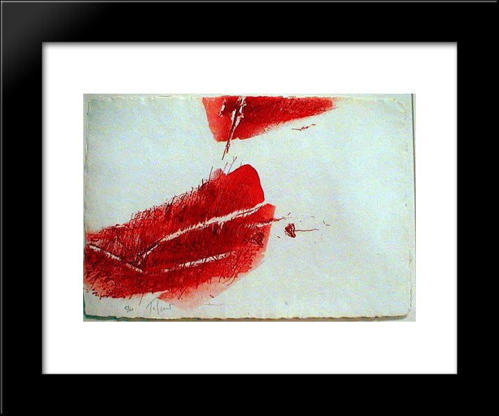 Dans Le Bourdonnement I 20x24 Black Modern Wood Framed Art Print Poster by Tal Coat, Pierre