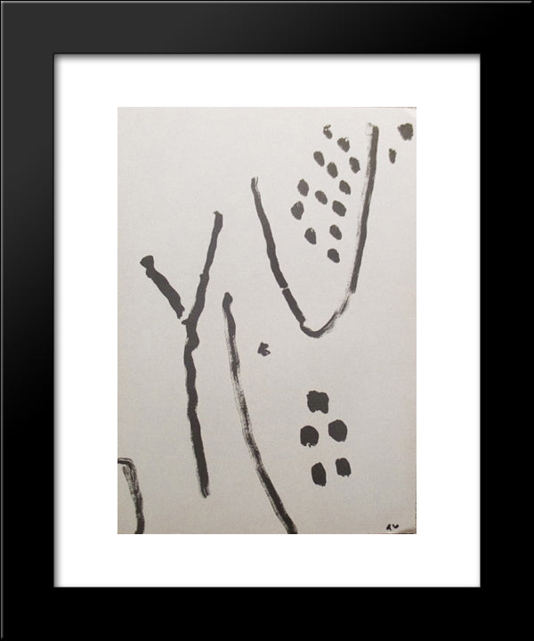 Derriere Le Miroir (Print) 20x24 Black Modern Wood Framed Art Print Poster by Tal Coat, Pierre