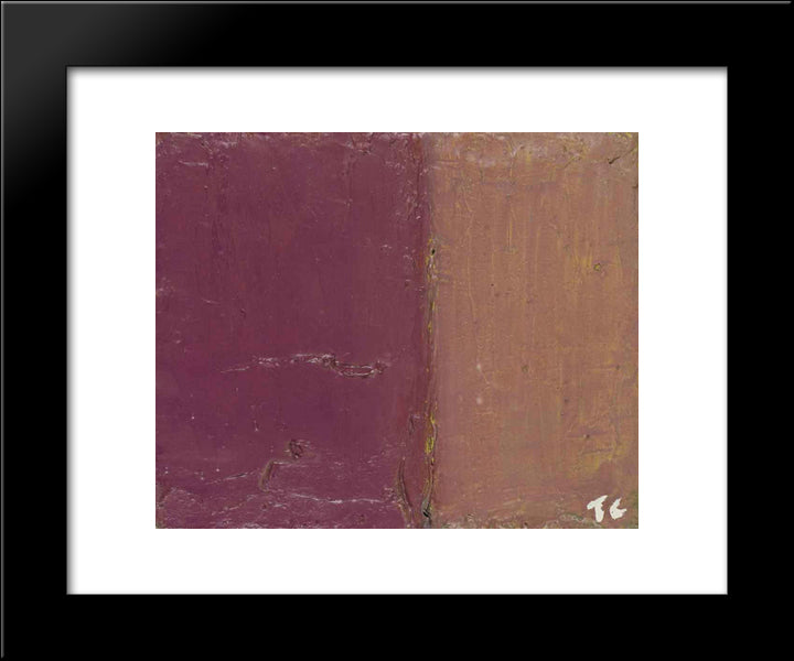 Du Cote De La Drome 20x24 Black Modern Wood Framed Art Print Poster by Tal Coat, Pierre