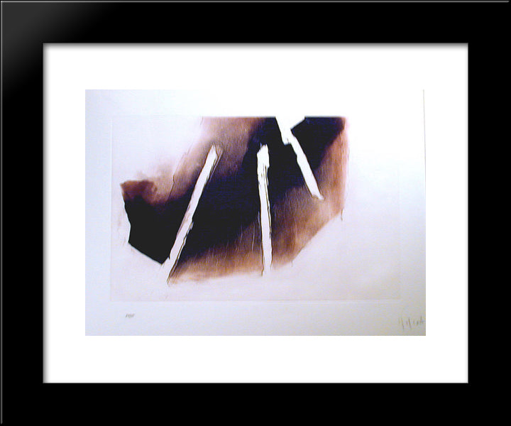 Et Vient La Nuit 20x24 Black Modern Wood Framed Art Print Poster by Tal Coat, Pierre