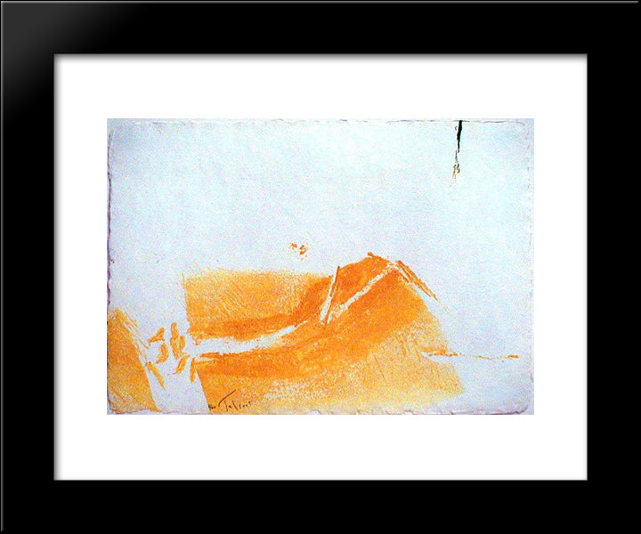 Meches D'Herbes 20x24 Black Modern Wood Framed Art Print Poster by Tal Coat, Pierre