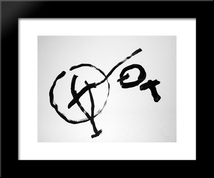 Solitude Dans La Plaine 20x24 Black Modern Wood Framed Art Print Poster by Tal Coat, Pierre