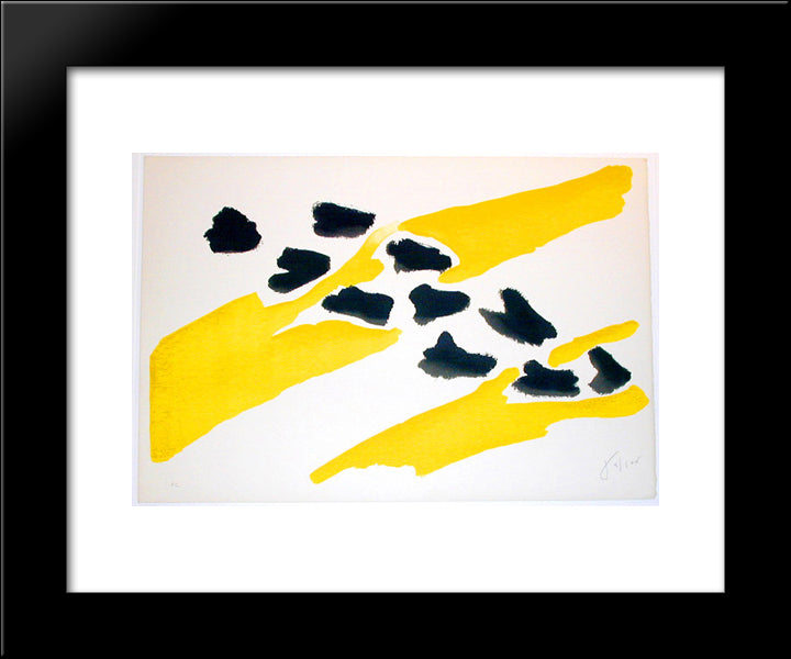 Vol D'Oiseaux I 20x24 Black Modern Wood Framed Art Print Poster by Tal Coat, Pierre