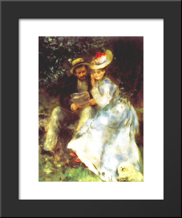 Confidences 20x24 Black Modern Wood Framed Art Print Poster by Renoir, Pierre Auguste