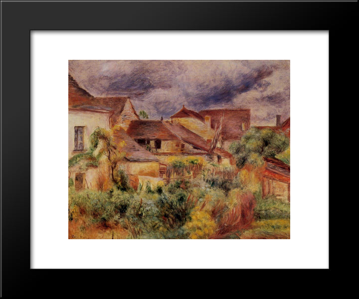 Essoyes Landscape 20x24 Black Modern Wood Framed Art Print Poster by Renoir, Pierre Auguste
