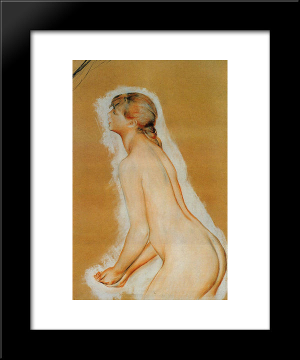 Nude (Study For The Large Bathers ) 20x24 Black Modern Wood Framed Art Print Poster by Renoir, Pierre Auguste