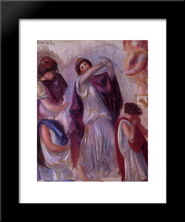 Scene Antique Femmes Aux Peplums 20x24 Black Modern Wood Framed Art Print Poster by Renoir, Pierre Auguste