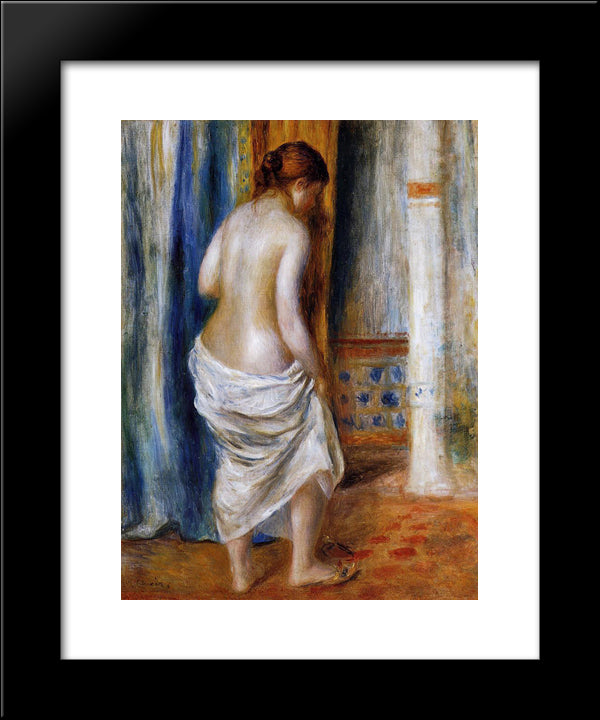 The Bathrobe 20x24 Black Modern Wood Framed Art Print Poster by Renoir, Pierre Auguste