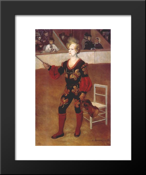 The Clown (James Bollinger Mazutreek) 20x24 Black Modern Wood Framed Art Print Poster by Renoir, Pierre Auguste
