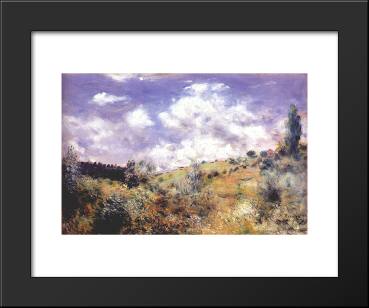 The Gust Of Wind 20x24 Black Modern Wood Framed Art Print Poster by Renoir, Pierre Auguste