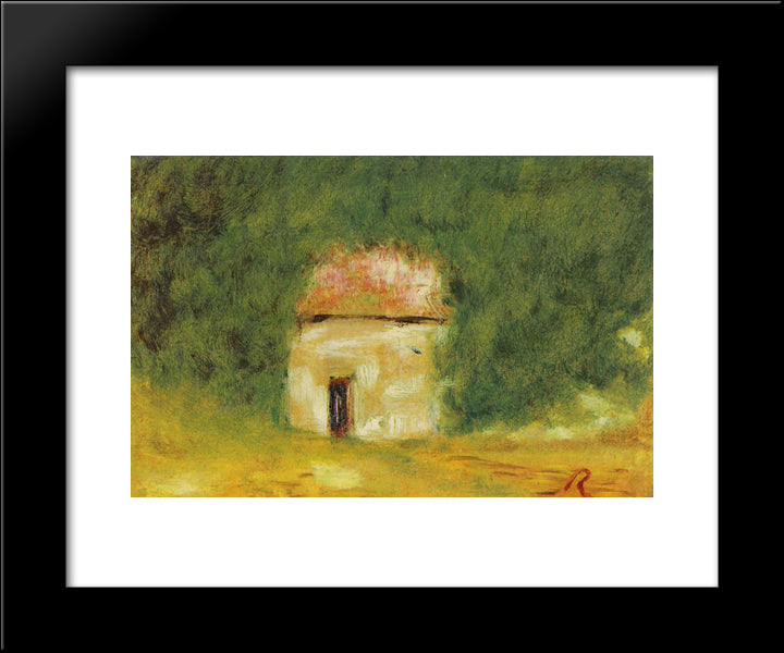 The Little House 20x24 Black Modern Wood Framed Art Print Poster by Renoir, Pierre Auguste