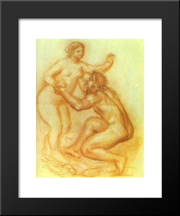 The Rhone And The Seine 20x24 Black Modern Wood Framed Art Print Poster by Renoir, Pierre Auguste