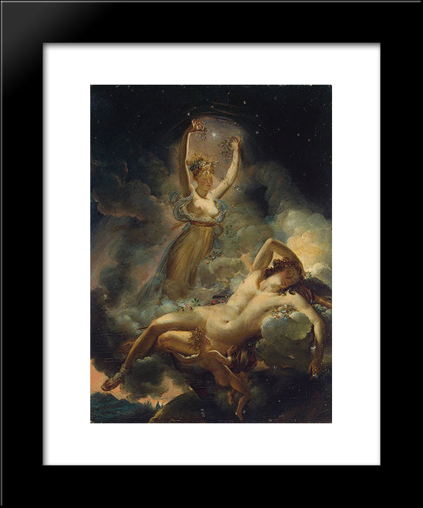 Aurora And Cephalus 2 20x24 Black Modern Wood Framed Art Print Poster by Guerin, Pierre Narcisse