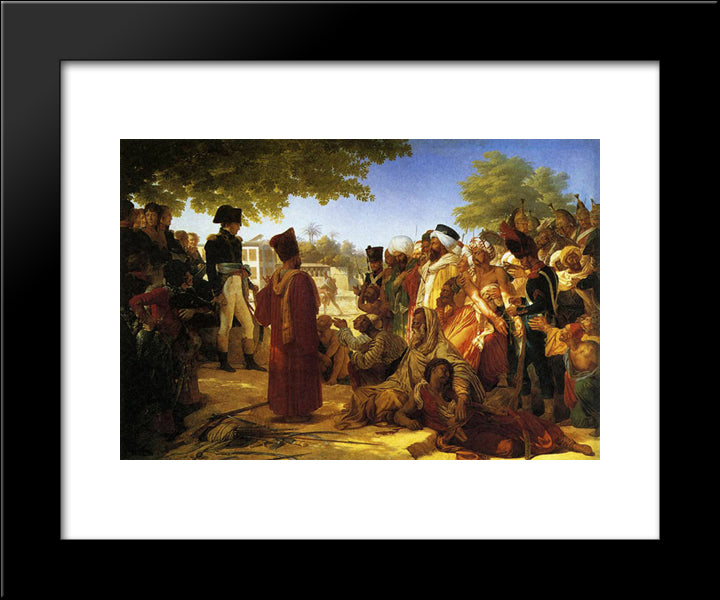 Napoleon Bonaparte Pardoning The Rebels At Cairo 20x24 Black Modern Wood Framed Art Print Poster by Guerin, Pierre Narcisse
