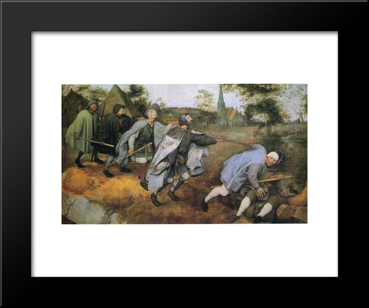 Parable Of The Blind 20x24 Black Modern Wood Framed Art Print Poster by Bruegel the Elder, Pieter