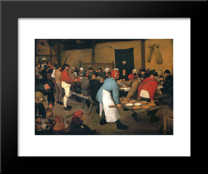 Peasant Wedding 20x24 Black Modern Wood Framed Art Print Poster by Bruegel the Elder, Pieter
